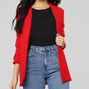 Fashion Nova Red Blazer